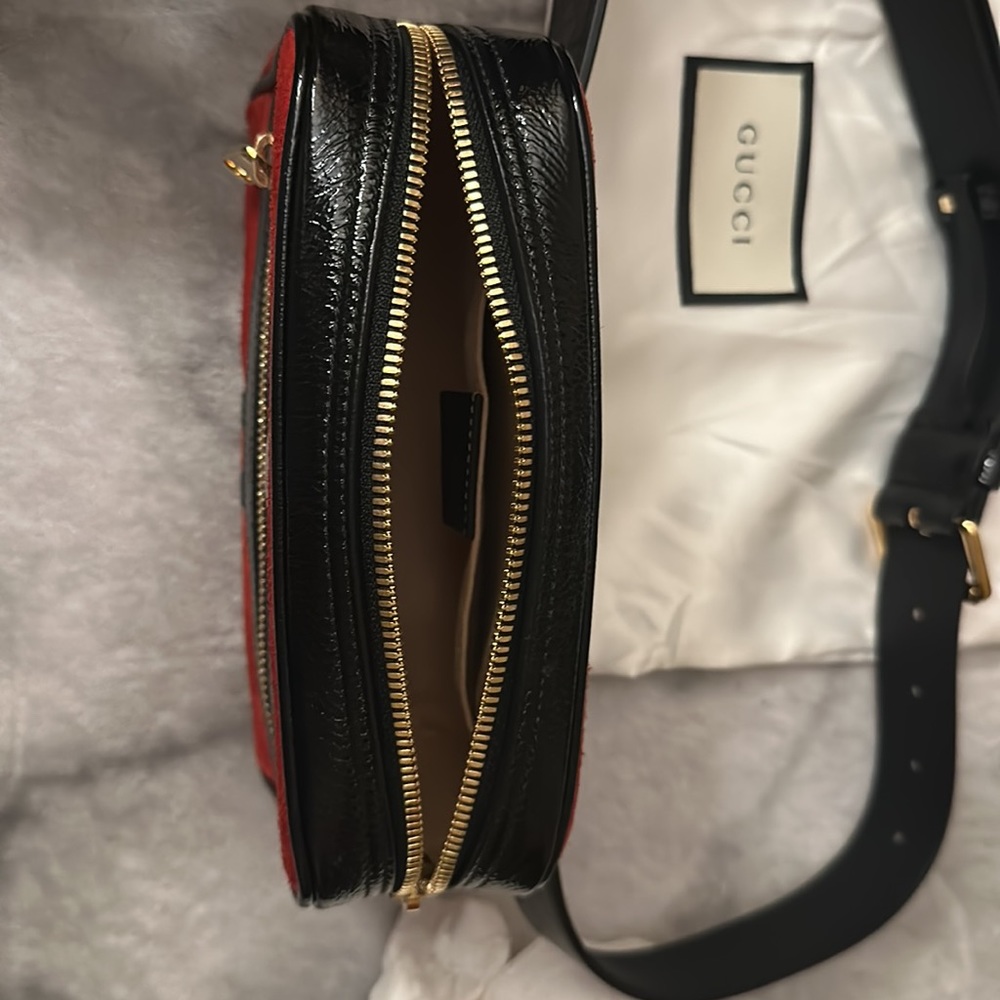 Authentic Gucci belt bag Ophidia suede in Red - Picture 3 of 8